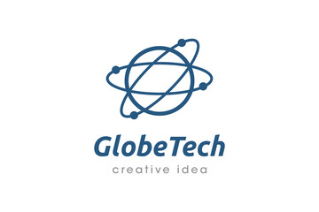 Creative Globe Concept Logo Design Template