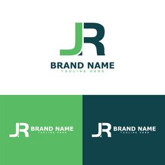Luxury letter JR Logo Design Monogram Professional and Unique Letter Graphic Vector With 3 Different Style
