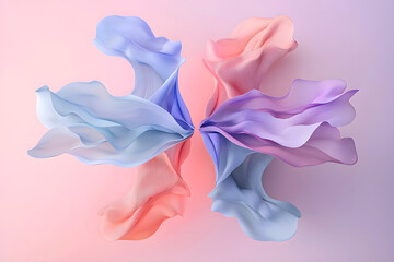 Artistic visualization of the golden ratio, abstract design showcasing symmetry and harmony in flowing forms, soft gradients