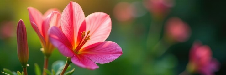 Delicate alstroemeria petals in morning bloom details, details, blooms