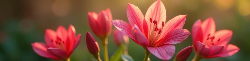 Delicate alstroemeria petals in morning bloom details, gentle, morning