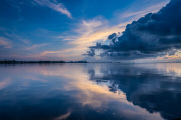sunrise over the lake