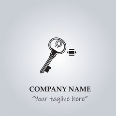 Key logo company design vector illustration
