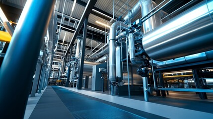 Obraz premium High-Tech Carbon Dioxide Removal System in Modern Industrial Facility