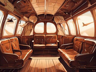 Fototapeta premium interior of a modern train