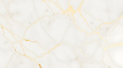 Marble texture with gold veins on elegant white background.