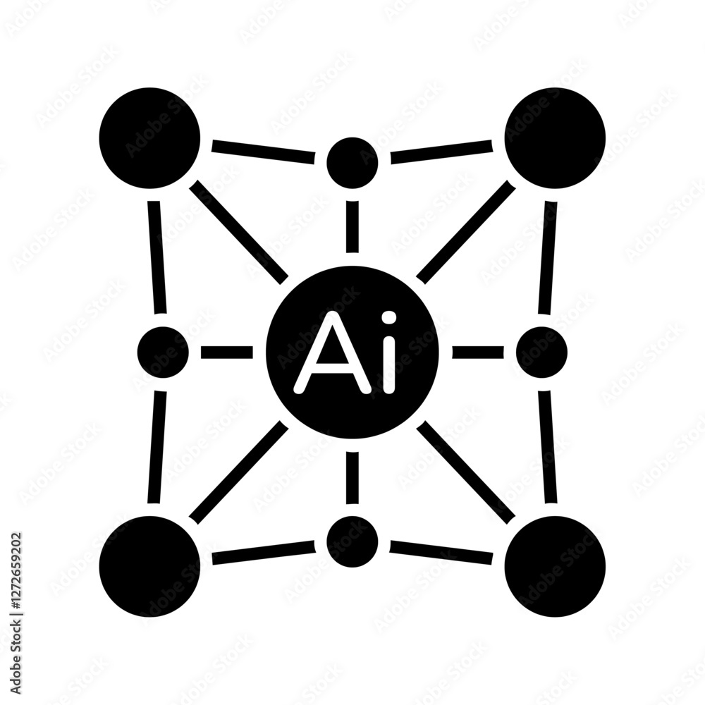 Poster generative ai network icon
