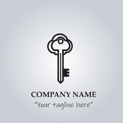 Key logo company design vector illustration
