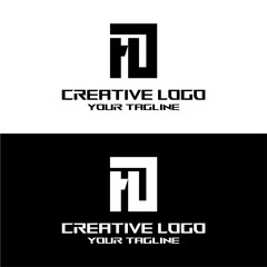  cretive letter logo fd design vector