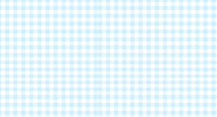 Light blue gingham tablecloth seamless pattern background