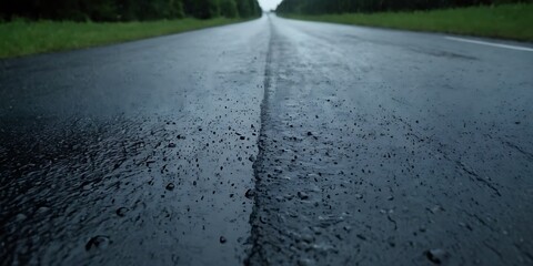 Close up of asphalt road with rain drops. Abstract background texture,drop, grey, highway, rain, wet, surface, tarmac, abstract, asphalt, black,9456