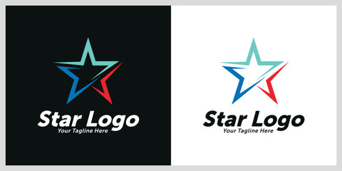 Modern star vector logo template design. Symbol star design concept