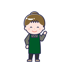 カフェ店員／女性 04