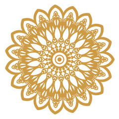 Black lined mandala background with floral pattern.