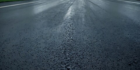 Close up of asphalt road with rain drops. Abstract background texture,drop, grey, highway, rain, wet, surface, tarmac, abstract, asphalt, black,45