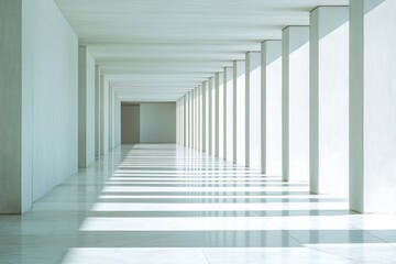 Obraz premium Dementia risk represented by a quiet, dimly lit hallway. Featuring soft shadows and a sense of emptiness
