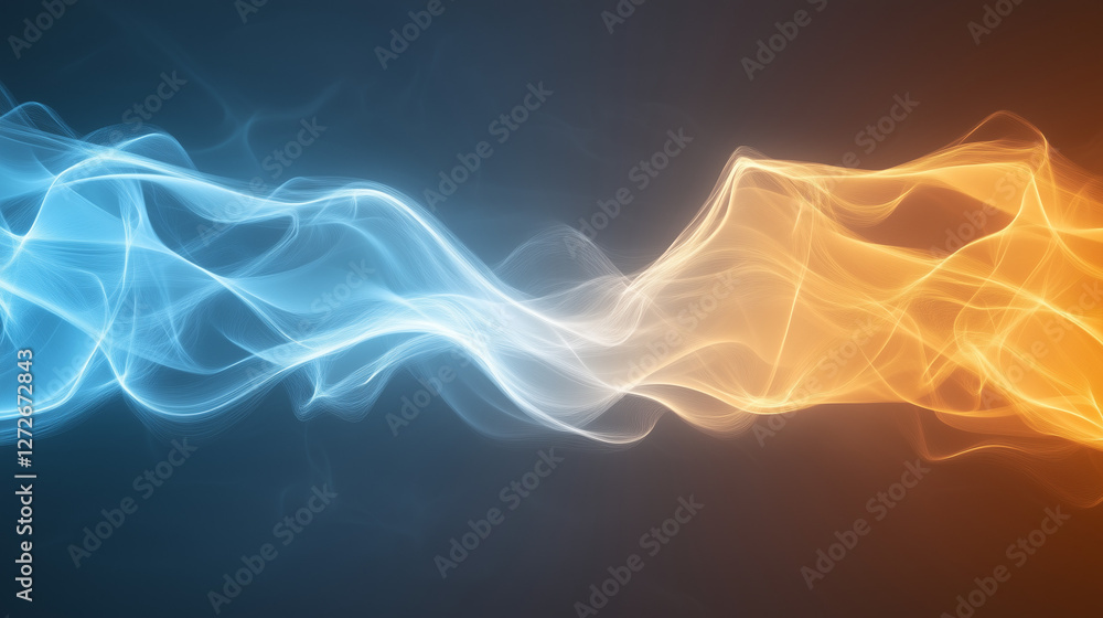 Poster vibrant energy flow: an abstract artistic visualization of dynamic energy, with swirling streams of 