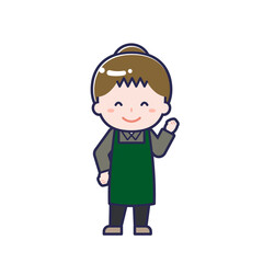 カフェ店員／女性 04