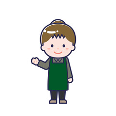 Obraz premium カフェ店員／女性 15