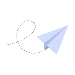 Paper plane with path