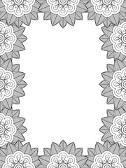  Flower Borders Coloring Book Pages For Adult