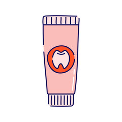 Toothpaste Tube. A tube of toothpaste for brushing teeth.