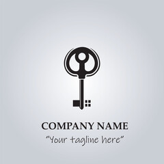 Key logo company design vector illustration
