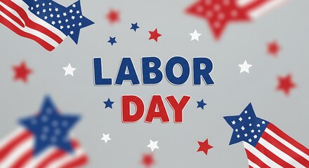 Obraz premium Stylized Labor Day art - appreciation for workers - social media, greeting cards