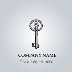 Key logo company design vector illustration
