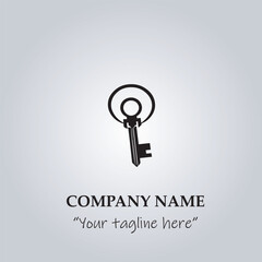 Key logo company design vector illustration
