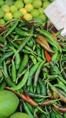 fresh chilies are sold in traditional markets