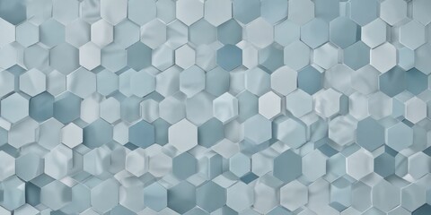 Abstract Hexagonal Pattern  Subtle Variations in Light Blue Tones Create a Modern Geometric Design