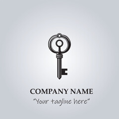 Key logo company design vector illustration

