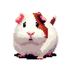 Fototapeta premium 기니피그, 픽셀아트, jpeg, (Guinea pig, pixel art, jpeg)