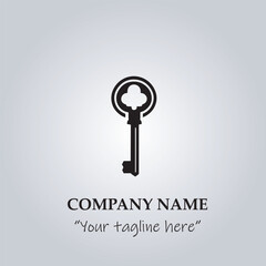 Key logo company design vector illustration
