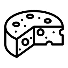 cheese Line Icon