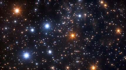 Fototapeta premium Starry night sky with distant stars and cosmic light. 