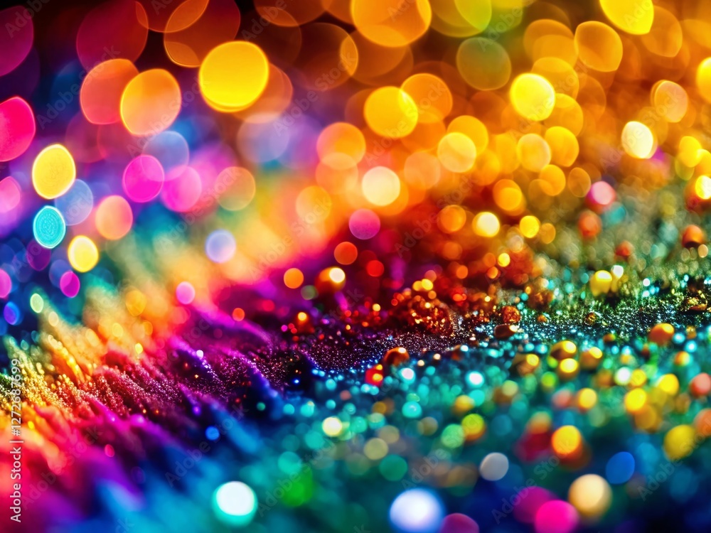 Poster vibrant gradient macro photography: abstract colorful background texture