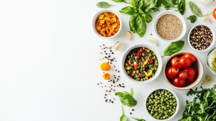 A smartphone showing a recipe app with vegetarian meals. Featuring healthy eating