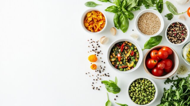 A smartphone showing a recipe app with vegetarian meals. Featuring healthy eating