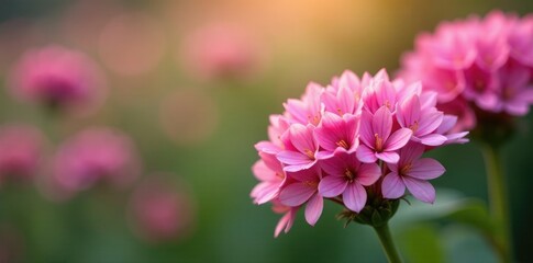 Obraz premium Pink flowers in clusters, Armeria maritima blooms, blooms, plant, flowers