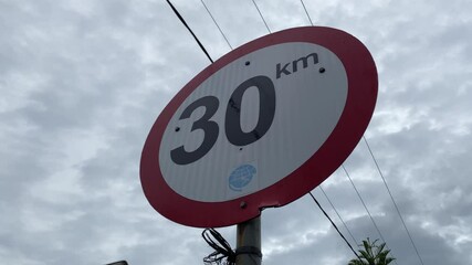 30 km speed limit traffic sign in Indonesia

.