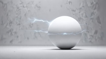 A White Sphere Subjected to Electrical Discharge in a Monochromatic Setting