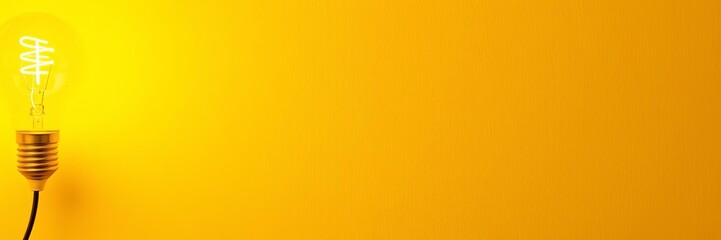 Yellow light bulb pattern casting a shadow on a white background, energy efficiency, texture, decoration