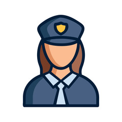 Police woman icon