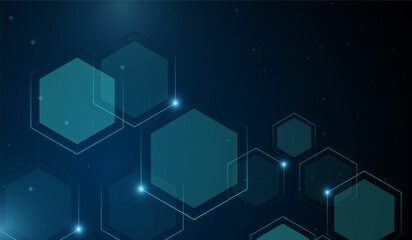 Abstract Technology blue Polygons lins with light effects glow on black background for AI blue light lines on dark background with lighting effect vector design.