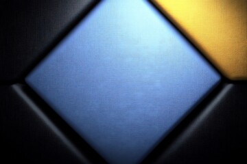 Abstract Blue Diamond Shaped Panel Warm Light. AI Generated
