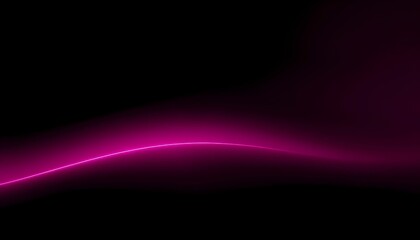 Naklejka premium pink neon line on dark black background