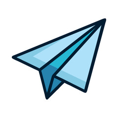 Telecomunication paper plane icon
