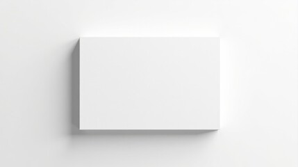 Fototapeta premium Blank Rectangular Canvas Mockup on White Background, Ideal for Presentation of Designs and Artwork